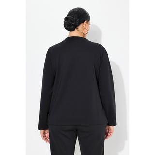 Ulla Popken  Sweatshirt, Zierstreifen, Stehkragen, Langarm 