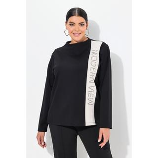 Ulla Popken  Sweatshirt, Zierstreifen, Stehkragen, Langarm 