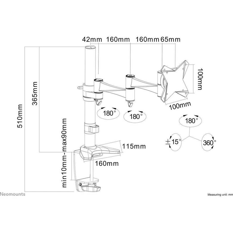NewStar  Neomounts by  Monitor-Tischhalterung 