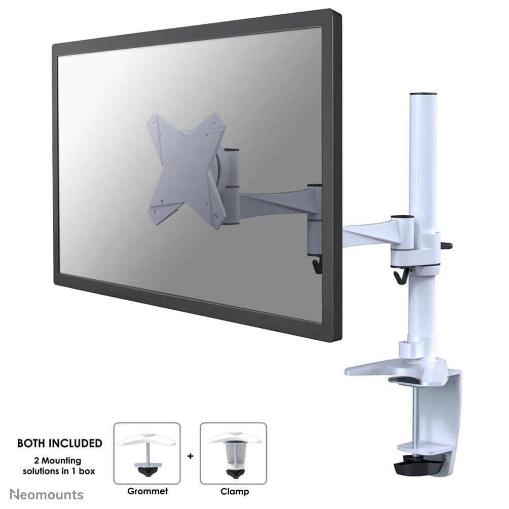 NewStar  1fach Monitor-Tischhalterung 25,4 cm (10) - 76,2 cm (30) Weiß Höhenverstellbar, Nei 