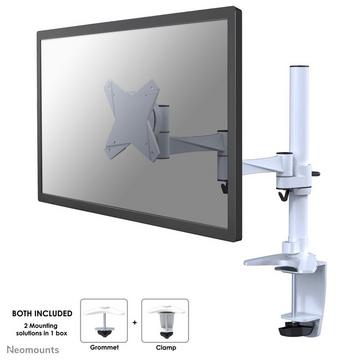 1fach Monitor-Tischhalterung 25,4 cm (10) - 76,2 cm (30) Weiß Höhenverstellbar, Nei