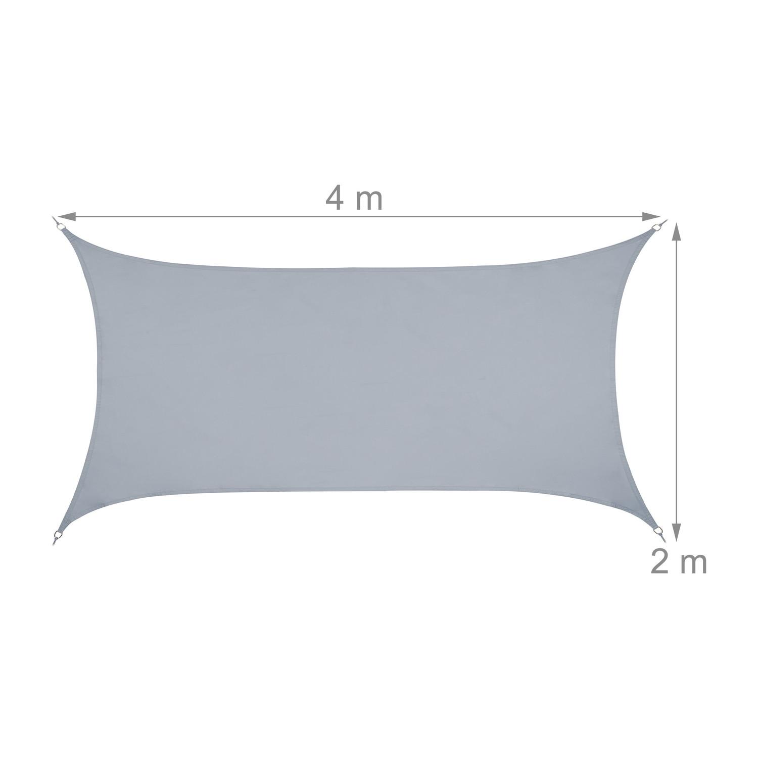 B2X Voile d'ombrage rectangulaire gris clair  