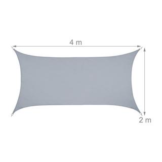 B2X Voile d'ombrage rectangulaire gris clair  