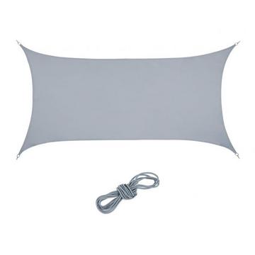 Voile d'ombrage rectangulaire gris clair