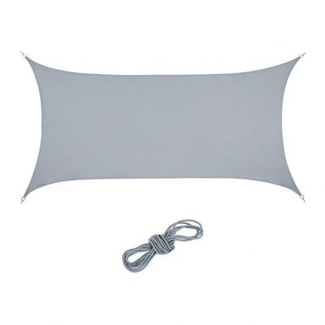 B2X Voile d'ombrage rectangulaire gris clair  