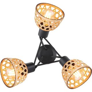 mutoni Plafonnier Wenna métal noir mat 3xE27 LED  