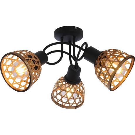 mutoni Plafonnier Wenna métal noir mat 3xE27 LED  