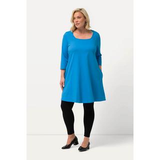 Ulla Popken  Longshirt, A-Linie, Carree-Ausschnitt, 3/4-Arm 