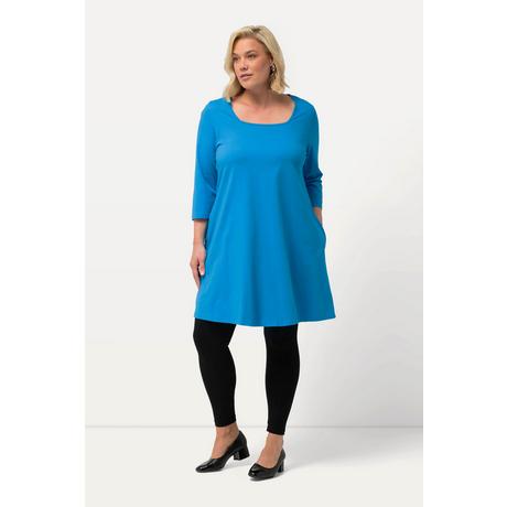 Ulla Popken  Longshirt, A-Linie, Carree-Ausschnitt, 3/4-Arm 