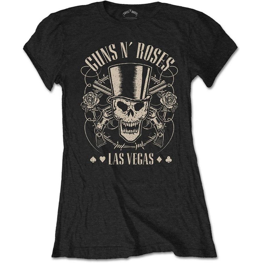 Guns N Roses Top Hat Skull and Pistols Las Vegas T-Shirt  