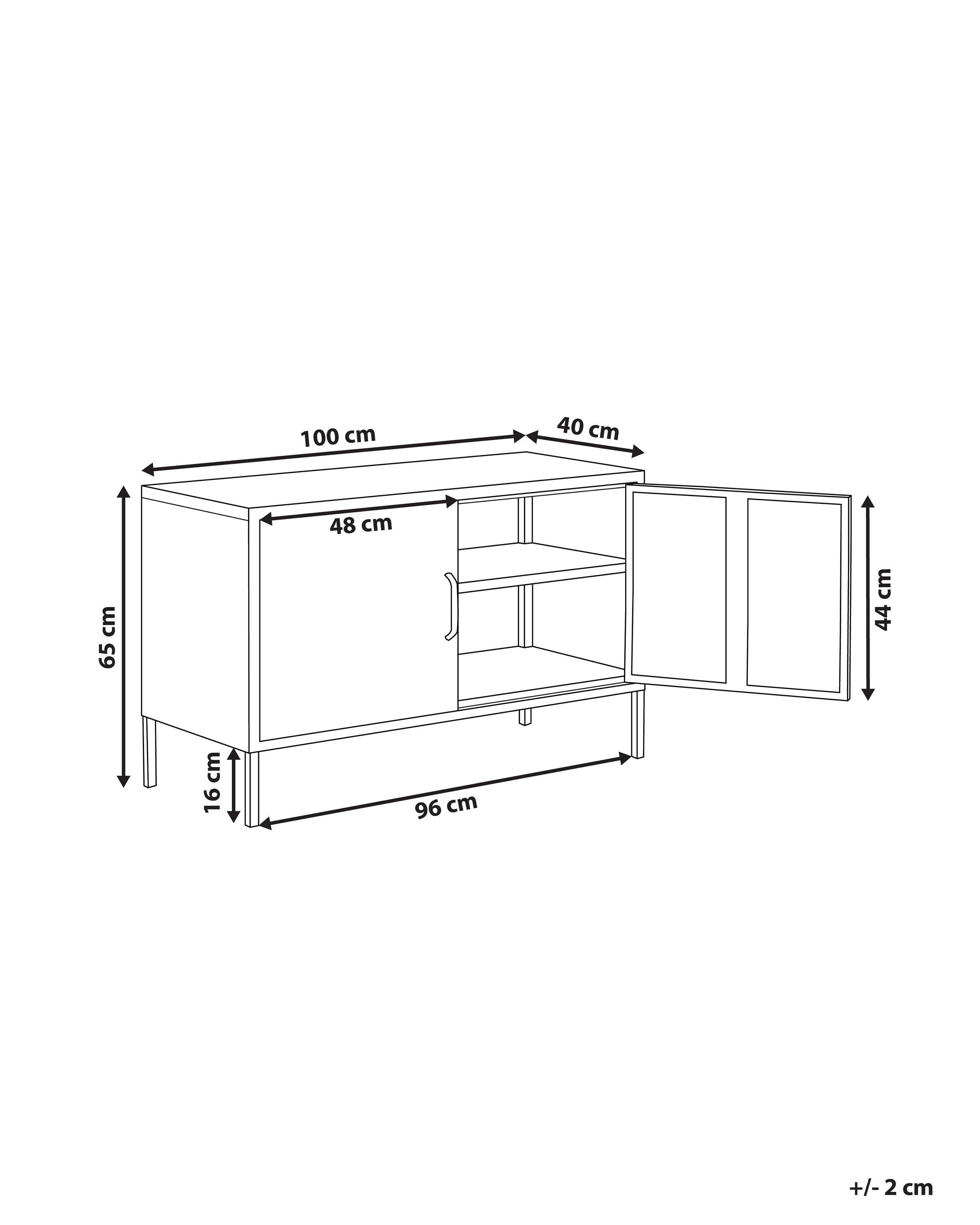 Beliani Sideboard mit 2 Türen aus Stahl Modern URIA  