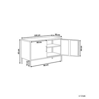 Beliani Sideboard mit 2 Türen aus Stahl Modern URIA  