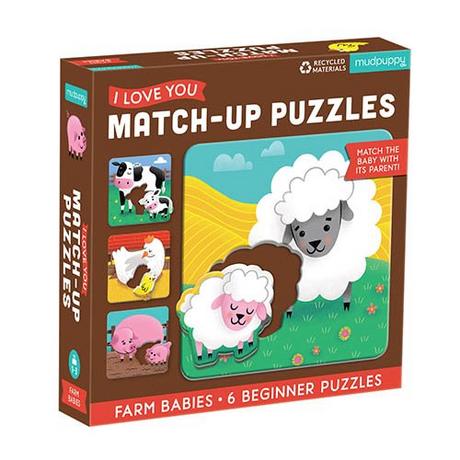 mudpuppy  Match-Up Puzzle 2pcs / Farm Babies, Mudpuppy 