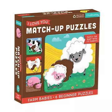 Match-Up Puzzle 2pcs  Farm Babies