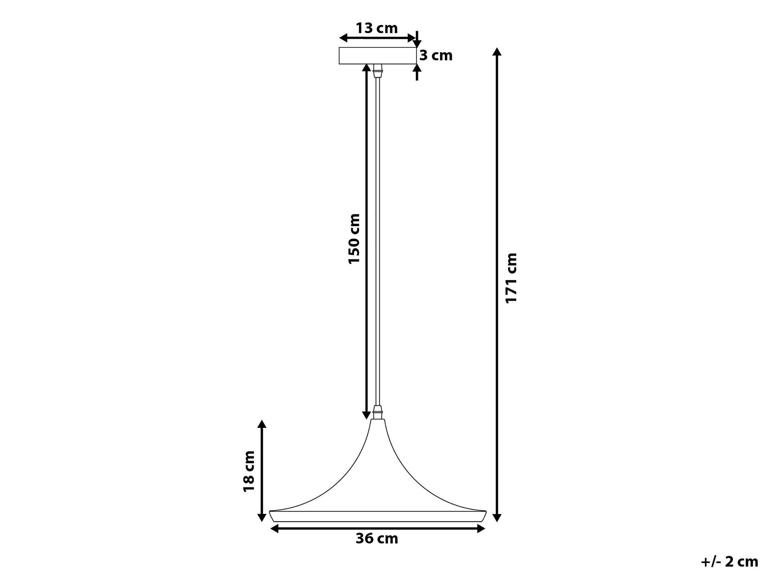 Beliani Lampe suspension en Aluminium Moderne YAMUNA  