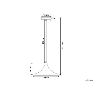 Beliani Lampe suspension en Aluminium Moderne YAMUNA  