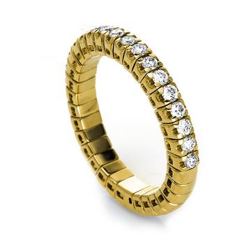Mémoire-Ring 585/14K Gelbgold Diamant 0.46ct.