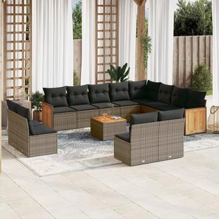 VidaXL set divano da giardino Polirattan  