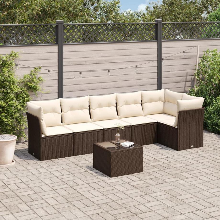 VidaXL set divano da giardino Polirattan  