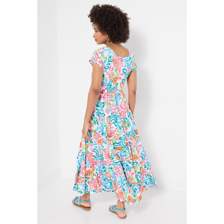 Joe Browns Abito Maxi in Cotone Crinkle con Vita Elastica  