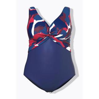 Ulla Popken Costume da bagno Nodo Decorativo Coppe Morbide Busto Stampato  