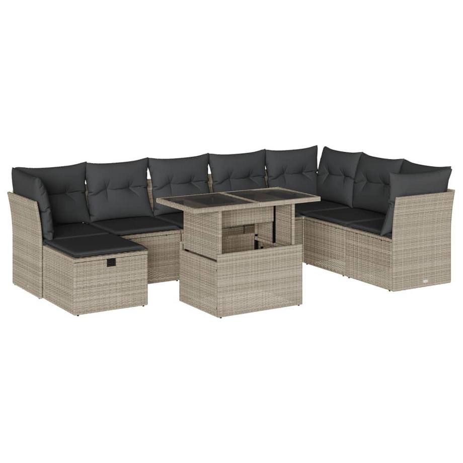 set divano da giardino Polirattan