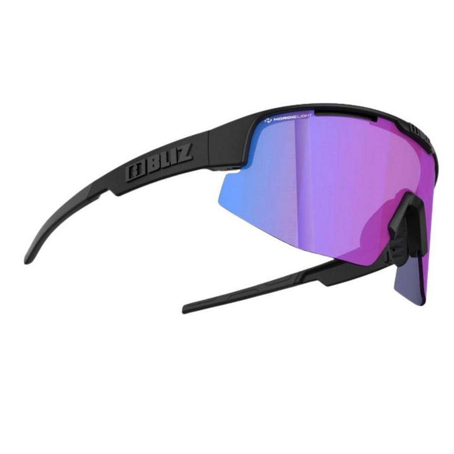 Bliz Matrix Small Matt Black Violet con Blue Multi Nordic Light Occhiali  