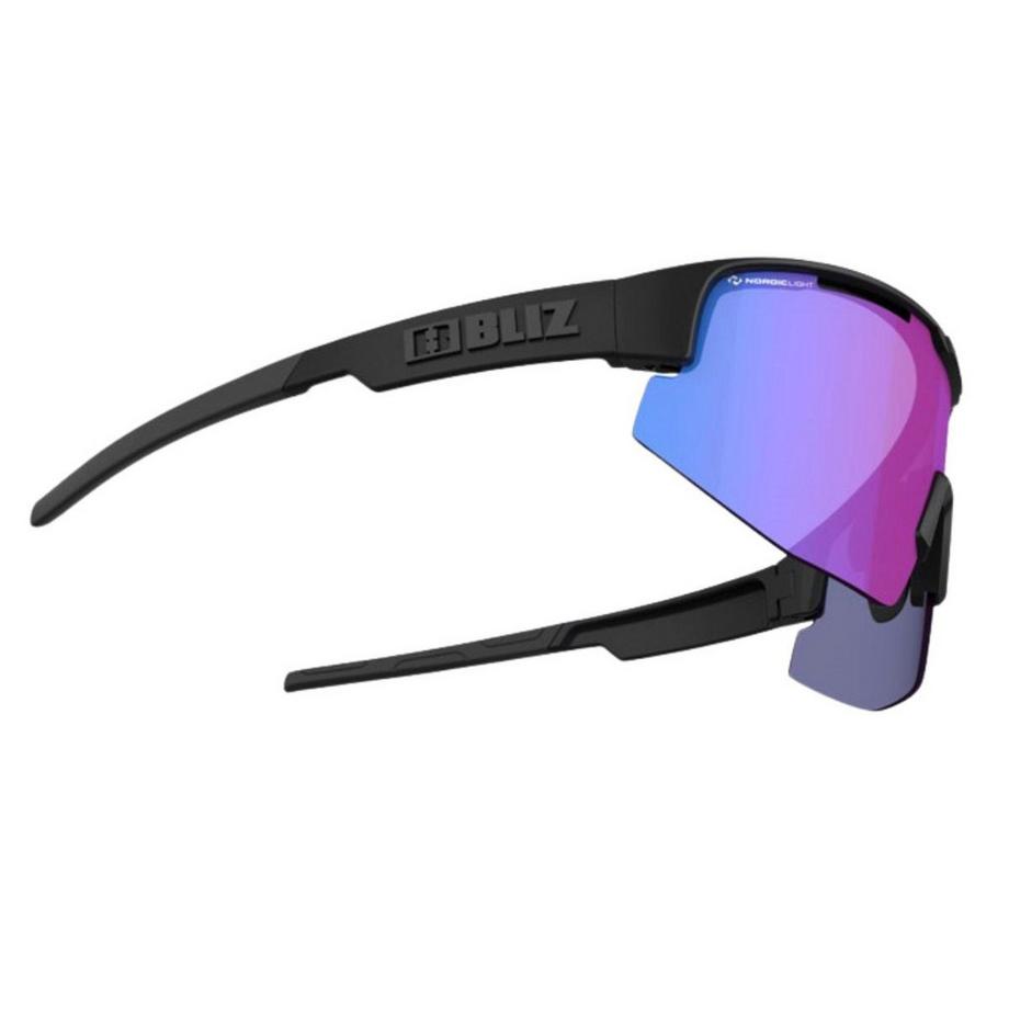 Bliz Matrix Small Matt Black Violet con Blue Multi Nordic Light Occhiali  