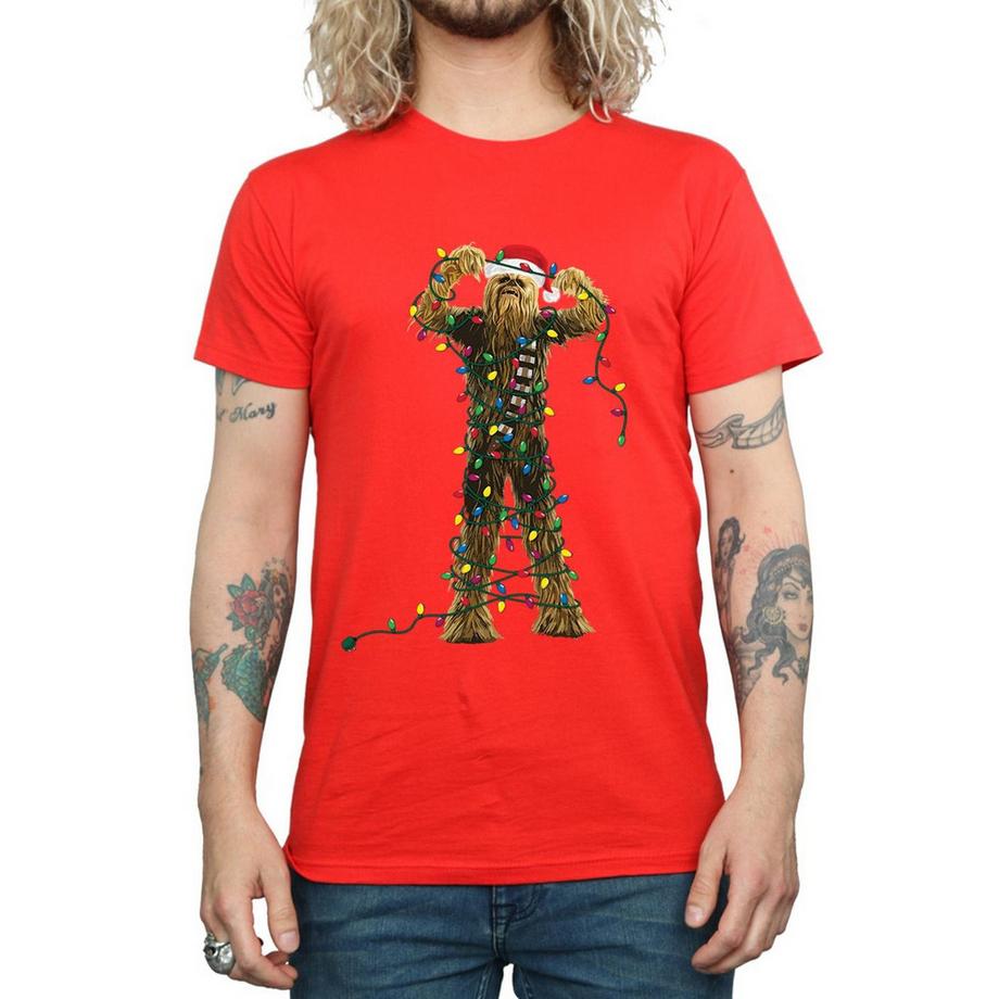 STAR WARS Star Wars Chewbacca Christmas Lights T-Shirt  