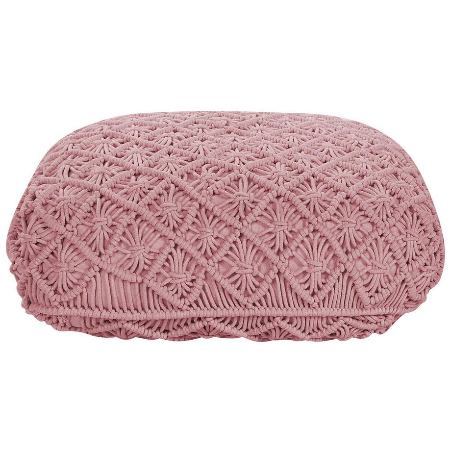 Beliani Pouf en Cotone Boho BERRECHID  