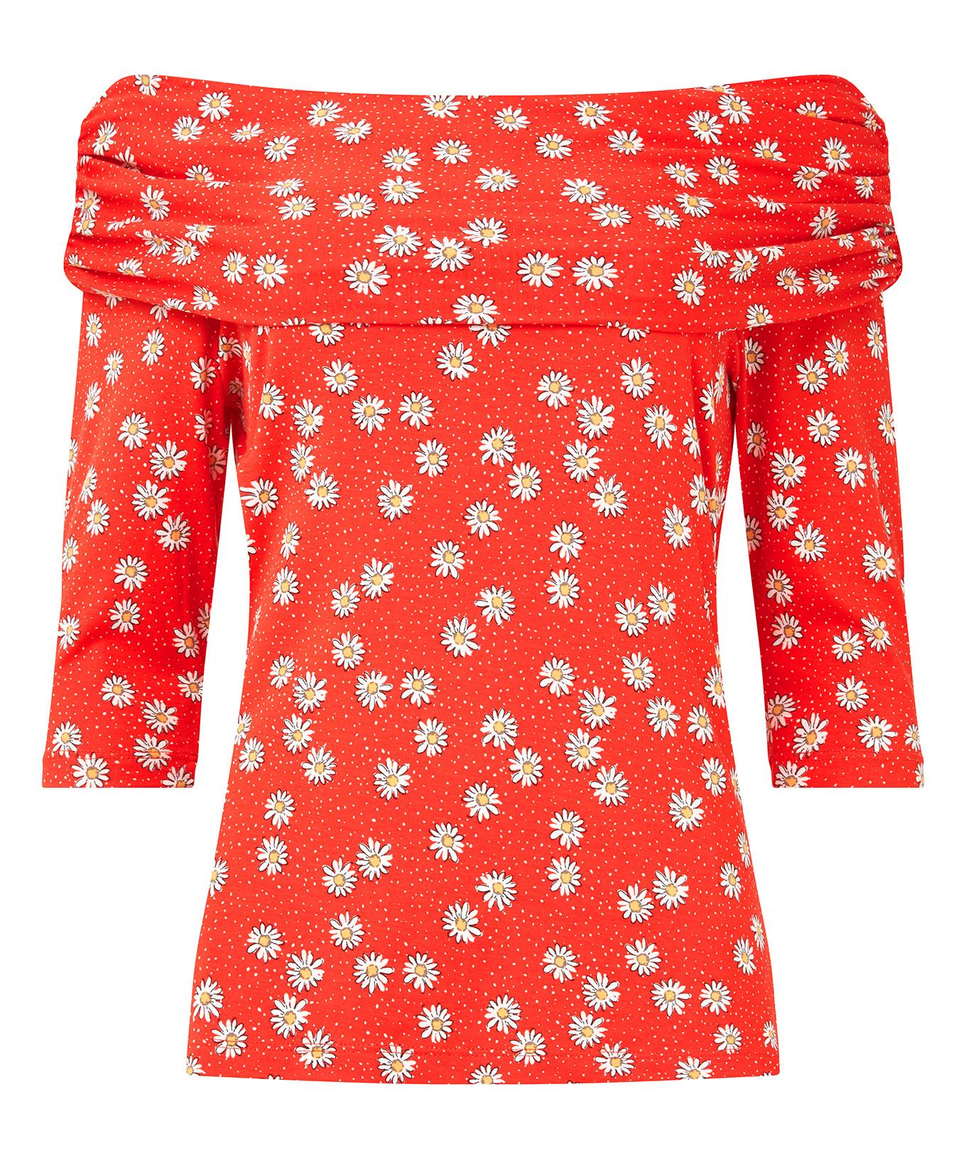 Joe Browns  Haut Jersey Bardot Petites Fleurs 