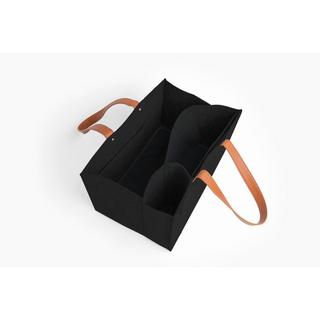 Only-bags.store  Sac d'organisation pour les enseignants, le bureau à domicile et le travail, les fournitures scolaires, la papeterie et les fournitures de bricolage - Modèle ouvert en feutre avec poignées en similicuir 