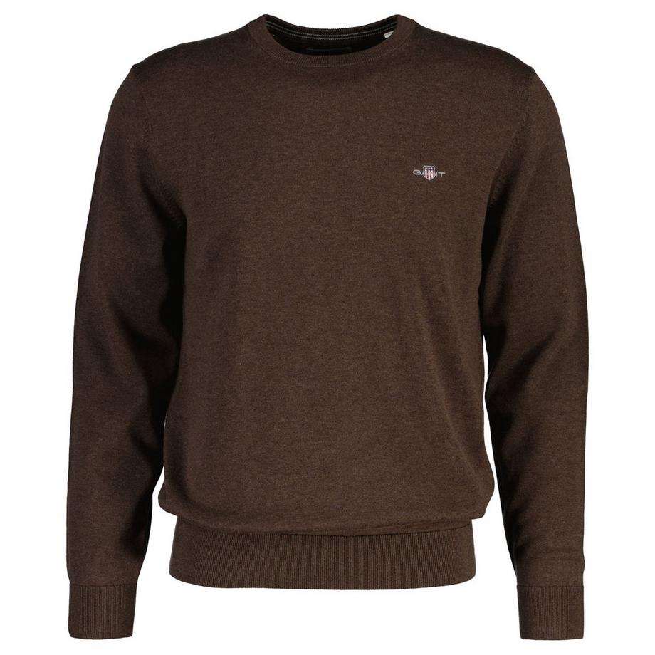 Maglione a maglia Uomini Vestibilità confortevole-CLASSIC COTTON C-NECK