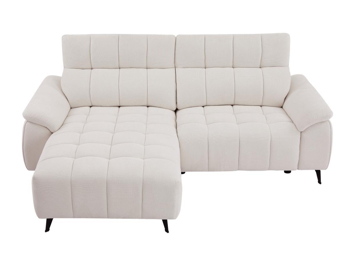 Vente-unique Eckrelaxsofa elektrisch - Ecke links - Strukturstoff - Beige - CELTIMO  