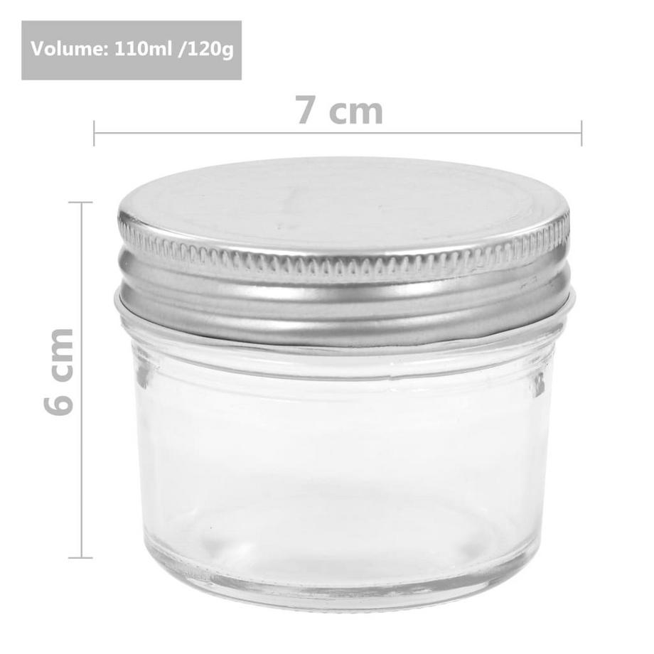 VidaXL 48 pcs pots à confiture couvercles  verre verre  
