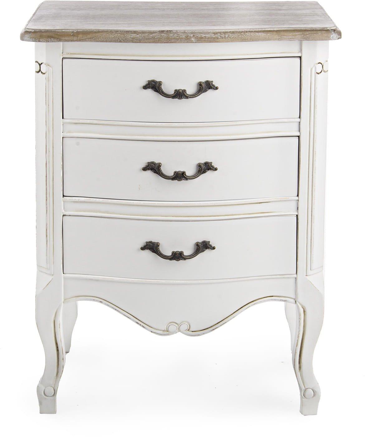 mutoni Commode 3 tiroirs Justine en bois  