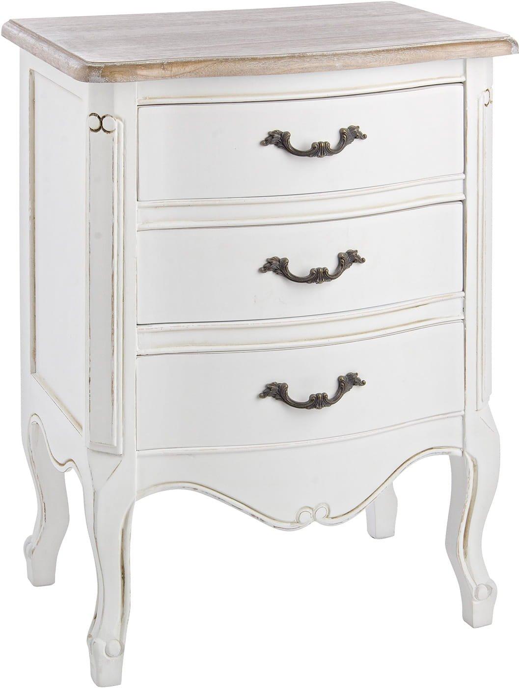 mutoni Commode 3 tiroirs Justine en bois  