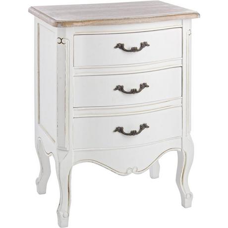 mutoni Commode 3 tiroirs Justine en bois  