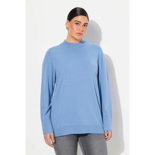 Ulla Popken  Pullover, Stehkragen, Langarm, Rippbündchen 