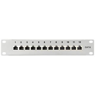 Renkforce  12 Port Patch-Panel 254 mm (10) CAT 6 1 HE Grau 