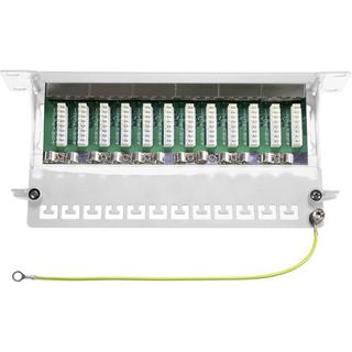 Renkforce  12 Port Patch-Panel 254 mm (10) CAT 6 1 HE Grau 