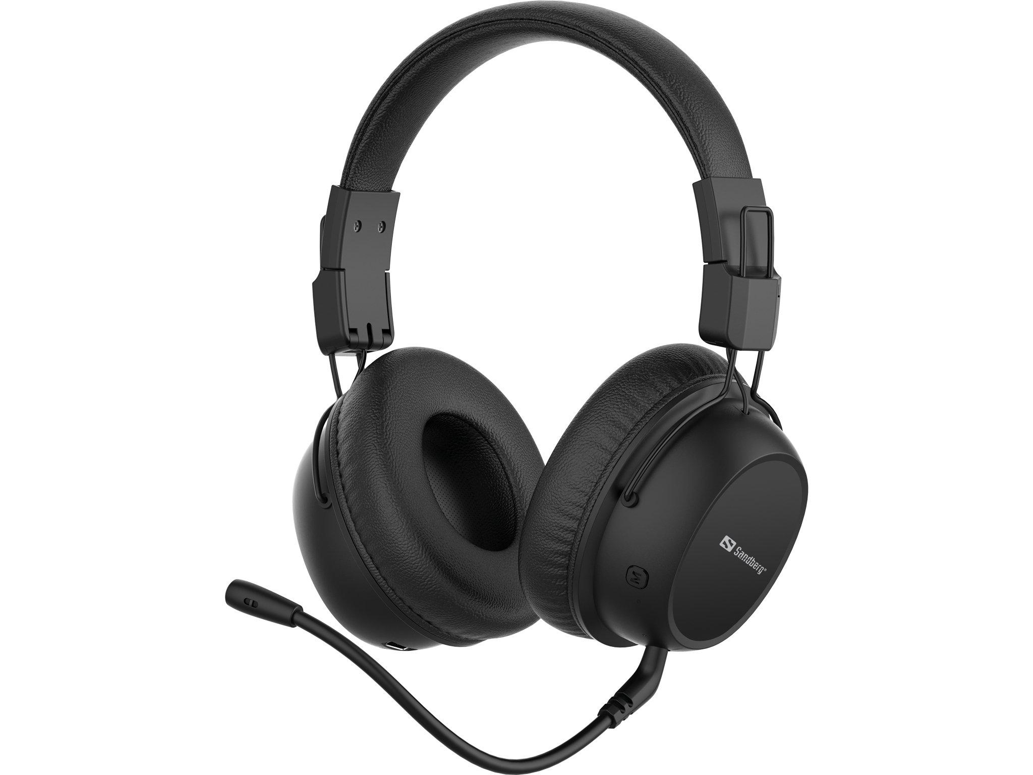 Sandberg  126-36 Kopfhörer & Headset Kabellos Kopfband Gaming USB Typ-C Bluetooth Schwarz 