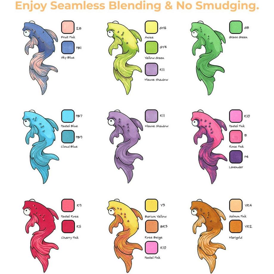 Ohuhu  Kunstmarker (alkoholbasis, doppelseitig), 120 Farben für Künstler und Erwachsene 
