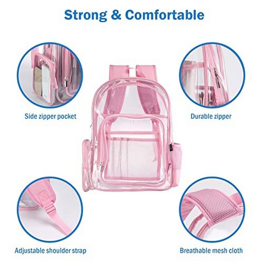 Only-bags.store Sac à Dos Scolaire en Plastique Transparent  
