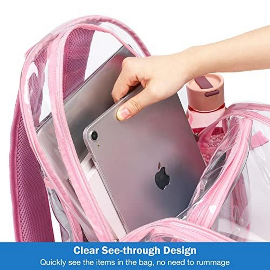 Only-bags.store Sac à Dos Scolaire en Plastique Transparent  