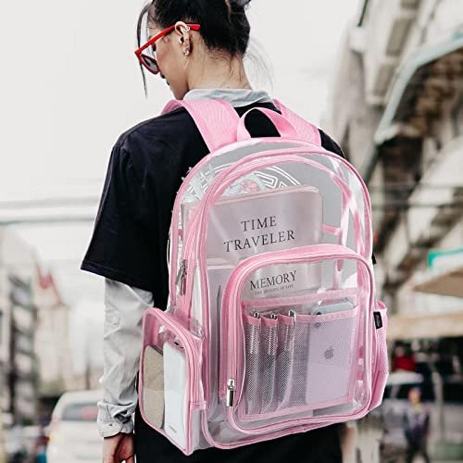 Only-bags.store Sac à Dos Scolaire en Plastique Transparent  