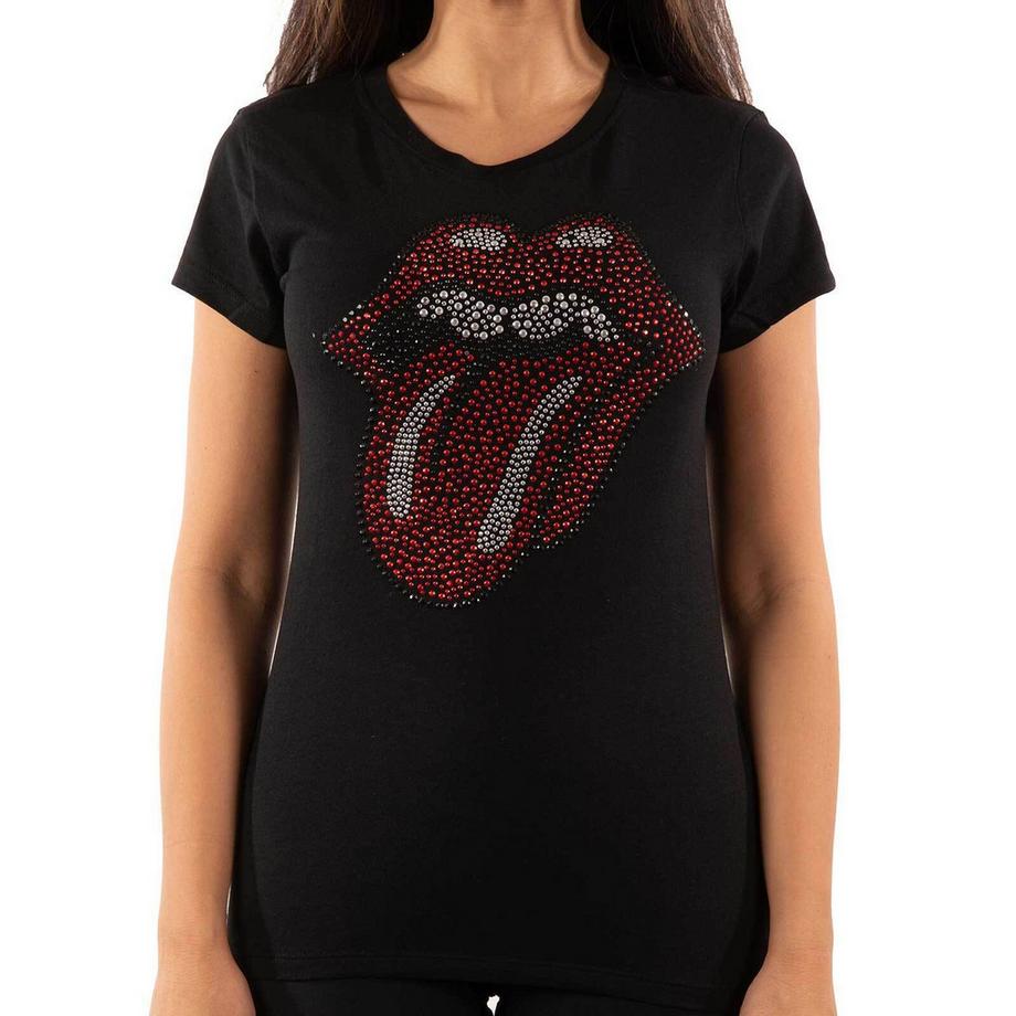 The Rolling Stones Classic Pailletten Logo T-Shirt  