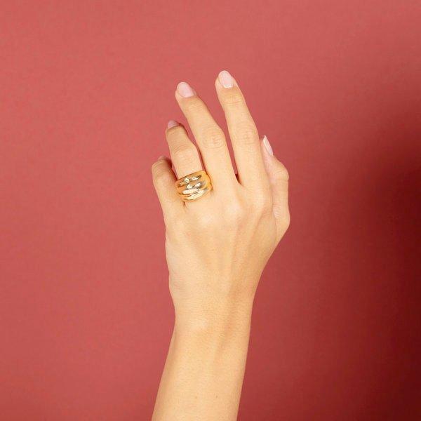 ETRUSCA GIOIELLI  Eleganter Ring Mit Spiegeleffekt 