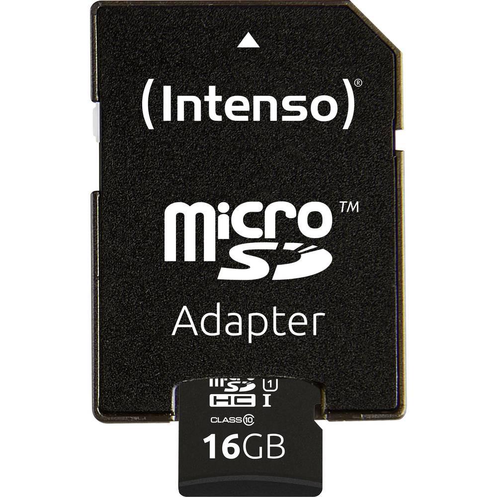 Intenso  Intenso Premium Scheda microSDHC 16 GB Class 10, UHS-I incl. Adattatore SD 