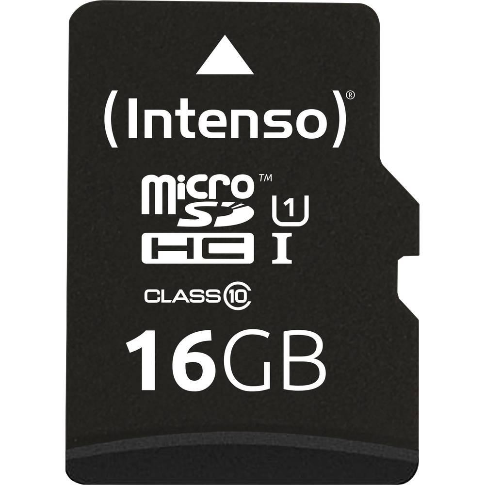 Intenso  Intenso Premium Scheda microSDHC 16 GB Class 10, UHS-I incl. Adattatore SD 